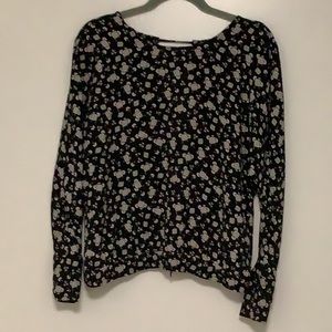 Black And White Floral Top